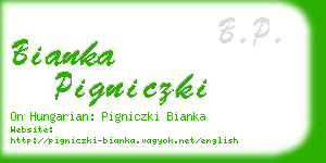 bianka pigniczki business card